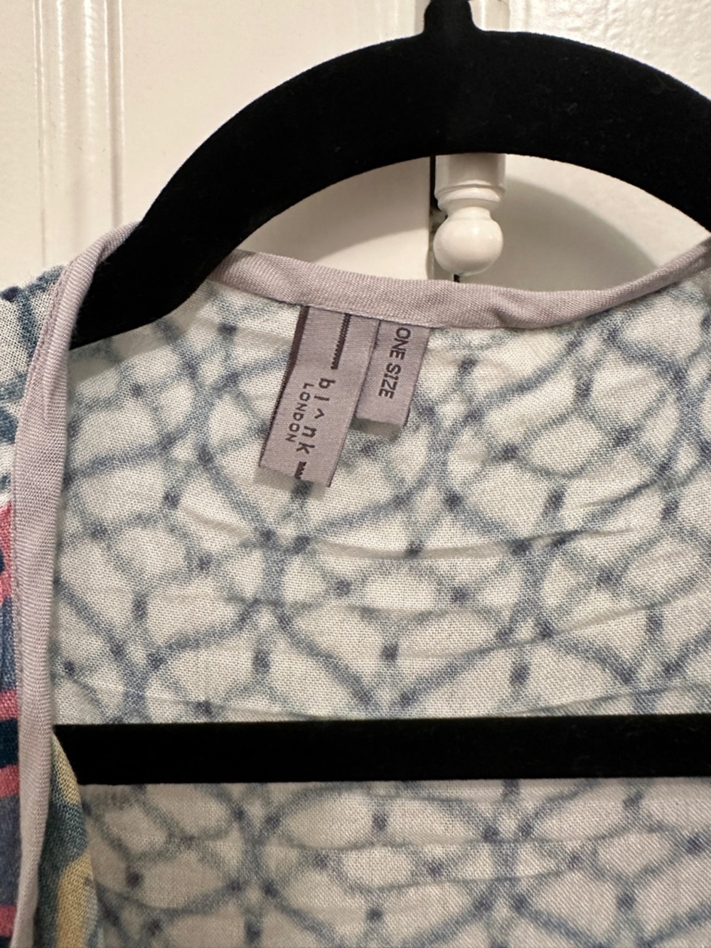 Bl1nk London for Anthropologie Light Blue Floral Kimono Caftan - Picture 5 of 6